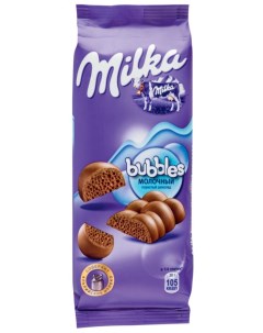 Шоколад Молочный Bubbles пористый 80 г Milka