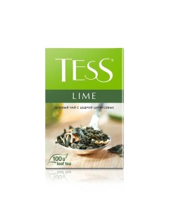 Чай зелёный Lime листовой с цедрой цитрусовых 100 г Tess