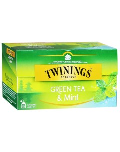 Чай зеленый Green Tea Mint в пакетиках 1 5 г 25 шт Twinings