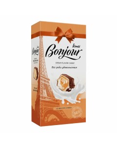 Конфеты шоколадные Bonjour со вкусом сливок 80 г Конти