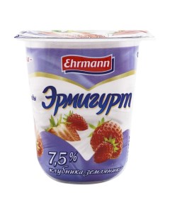 Йогуртный продукт клубника земляника 7 5 115 г 4 шт бзмж Эрмигурт