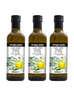 Масло оливковое Extra virgin нерафинированное 1ый отжим 3шт по 500мл Piacelli