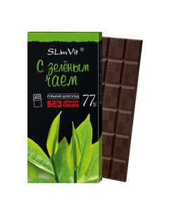 Шоколад горький 77 с зеленым чаем 60 г Лакомства для здоровья