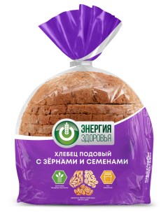 Хлеб серый Энергия здоровья подовый 300 г Fazer