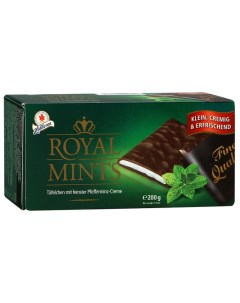 Шоколадные плитки mints с мятной начинкой 200 г Halloren royal