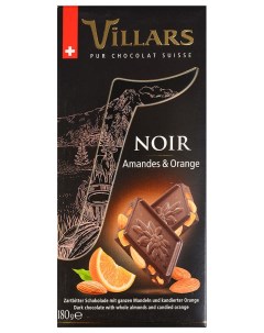 Шоколад горький с миндалем и цукатами 180 г Швейцария Villars