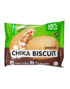 Протеиновое печенье с начинкой Chikalab Chika Biscuit 50 г арахисовый Bombbar