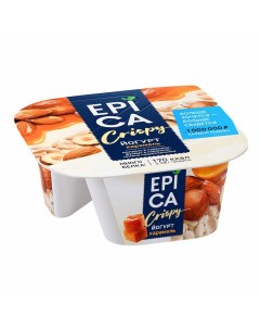 Йогурт Crispy карамель с миндалем фундуком семенами подсолнечника 4 8 140 г Epica