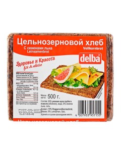 Хлеб черный Фитнес семена льна 500 г Delba