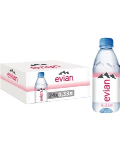 Вода минеральная Эвиан негазированная ПЭТ 0 33л 24шт Evian