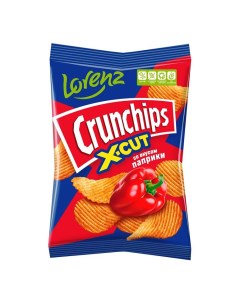 Чипсы картофельные Crunchips X Cut со вкусом паприки 70 г Lorenz