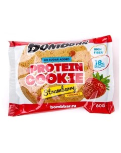 Печенье Protein Cookie 60 гр Клубника Bombbar