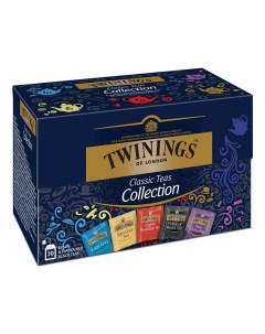 Набор ассорти 5 вкусов чай черный байховый 20 пакетиков Twinings