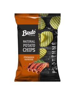 Чипсы картофельные ребрышки барбекю 130 г Bruto