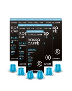 Кофе капсульный Delicato светлой обжарки 60 капсул Rosso caffe