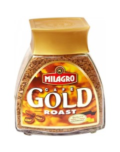 Кофе натуральный растворимый gold roast сублимированный 95 г Milagro