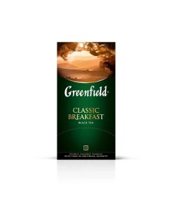 Чай чёрный Classic Breakfast 25 пакетиков Greenfield