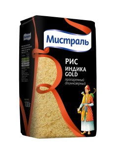 Рис длиннозерный индика gold пропаренный 1 кг Mistral