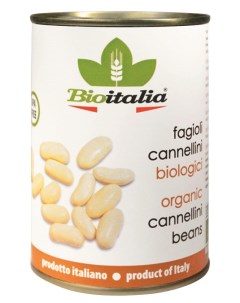 Фасоль белая консервированная 400 г Bioitalia