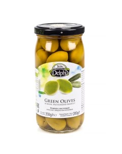 Оливки зеленые с косточкой в рассоле 350 г Греция Delphi
