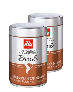 Кофе в зернах Brasile 250 г х 2 шт Illy