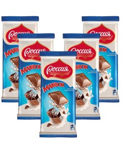 Молочный шоколад Россия щедрая душа Максибон со вкусом мороженого и печенья 5 шт по 80 г