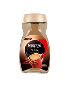 Растворимый сублимированный кофе Classic Crema с молотой арабикой 2 шт по 190 г Nescafe