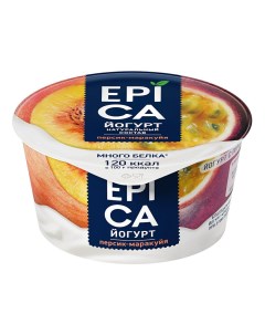 Йогурт персик маракуйя 4 8 БЗМЖ 130 г Epica
