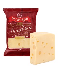 Сыр полутвердый Маасдам 45 200 г Рогачевъ