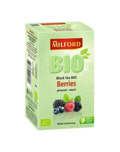 Чай черный Bio Berries с ягодами в пакетиках 1 75 г х 20 шт Милфорд