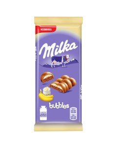 Шоколад Bubbles бананово йогуртовая начинка 97 г Milka