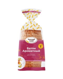Хлеб Ароматный Батон ржано пшеничный нарезанный 380 г Русский хлеб