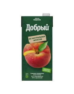 Напиток сокосодержащий персик яблоко с мякотью 2 л Добрый