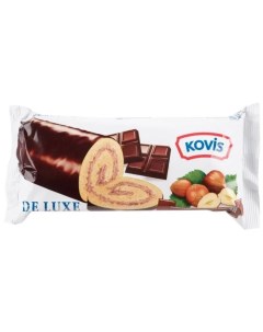 Рулет бисквитный De Luxe Шоколадно ореховый 200г Kovis