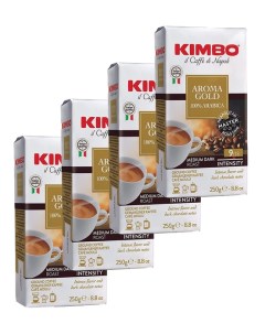 Кофе молотый Gold 100 арабика 4 шт по 250 г Kimbo