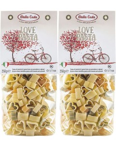 Макаронные изделия Love Pasta Фигурные в виде сердец 2 шт по 250 г Dalla costa