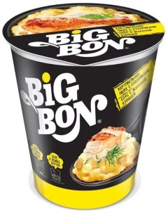 Пюре картофельное Big Bon с сухариками и соус с жареной курицей 60г Bigbon