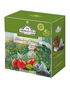 Чай зеленый клубничный мусс 20 пакетиков Ahmad tea