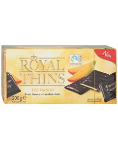 Шоколадные плитки Royal Thins темный cо вкусом манго 200г Halloren