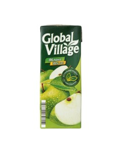 Напиток сокосодержащий для детей яблочный осветленный 1 8 л Global village