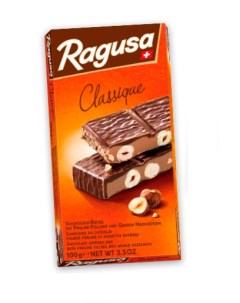 Шоколад молочный Ragusa с трюфельной начинкой и лесными орехами 100г Camille bloch