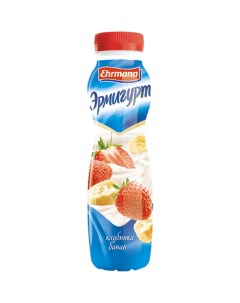 Питьевой йогурт клубника банан 1 2 БЗМЖ 290 г Эрмигурт