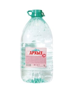 Вода минеральная негазированная пластик 5 л Архыз