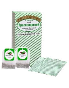 Чай зеленый в пакетиках 1 5 г х 25 шт Краснодарский с 1947 года