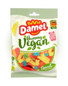 Мармелад жев Mix Vegan в сахаре 80 гр Упаковка 18 шт Damel