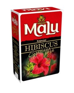 Напиток чайный каркаде Hibiscus Суданская роза 100 г Malu