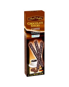 Шоколадные палочки с кофейным кремом 75 г Maitre truffout