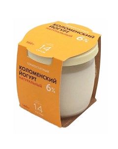 Йогурт натуральный 6 160 г Коломенское молоко