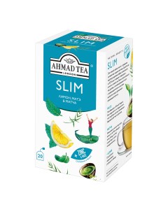 Чайный напиток Slim лимон мате матча в пакетиках 1 5 г х 20 шт Ahmad tea