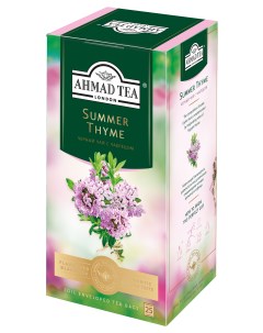 Чай Summer Thyme Летний Чабрец чёрный с чабрецом в пакетиках 25х1 5г 6 штук Ahmad tea
